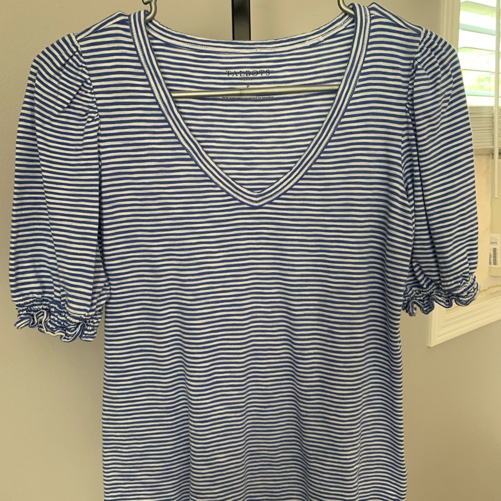Talbots Striped Top - Picture 3 of 16